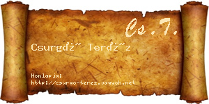 Csurgó Teréz névjegykártya