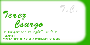 terez csurgo business card